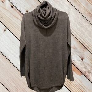 HAMPSHIRE  studio log neck turtleneck size 8‎ gray 100% acrylic sweater.